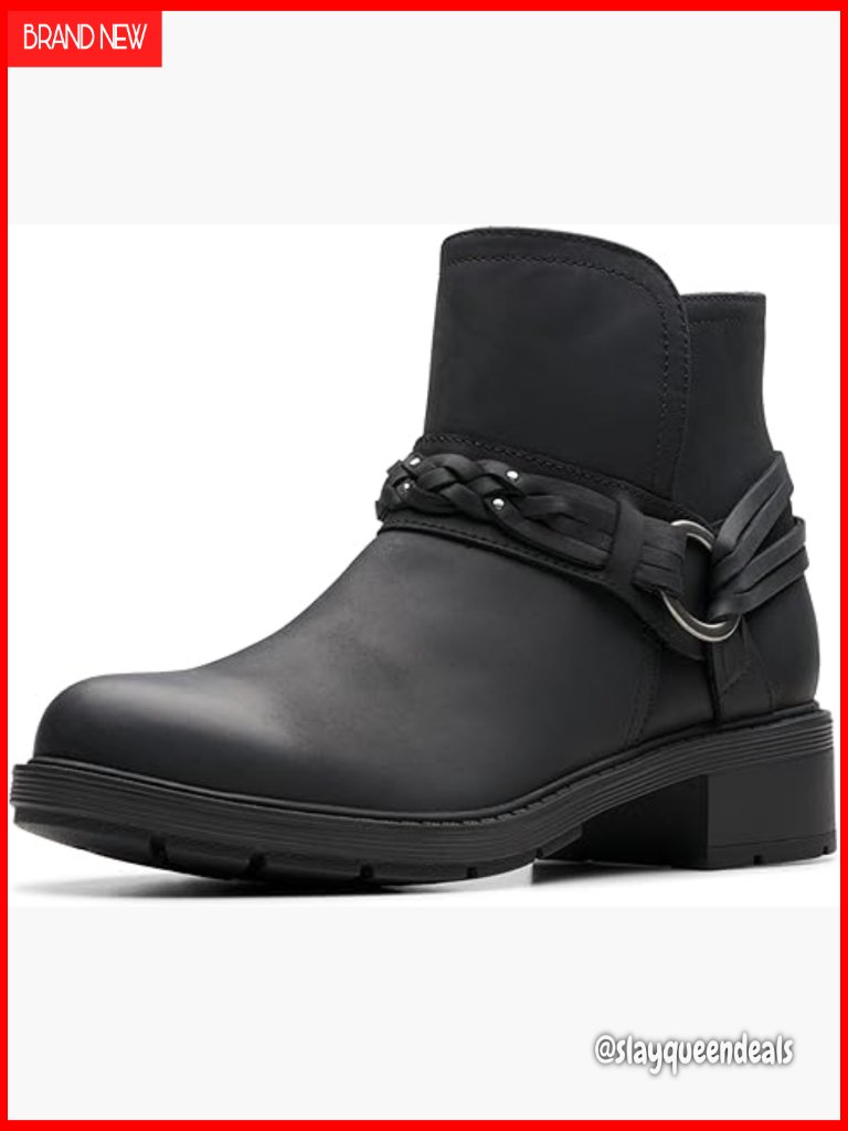 Leather Ankle Booties With Block Heel And Side Zip